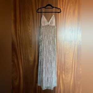Marchesa Notte Gold Embellished Gown Size 4